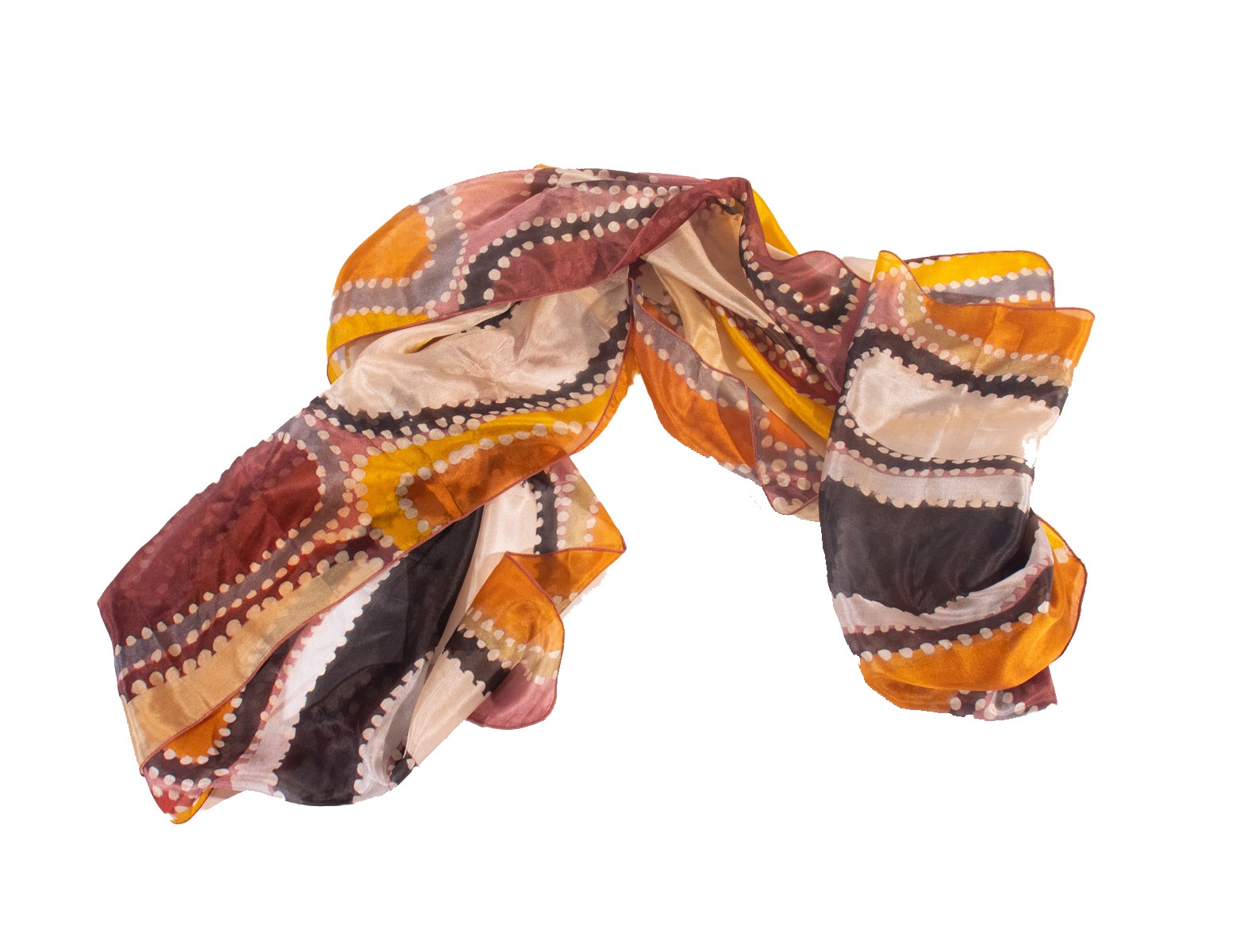 Silk Scarf - Minnie Lumai 'Yab-yabbe-geni-nim' :: Waringarri Arts
