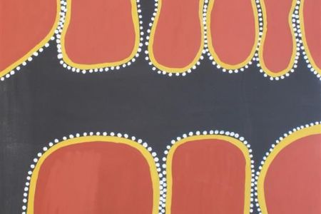 YN 5829 19 2019 Booneny and Barmandany natural pigment on canvas 76x76cm