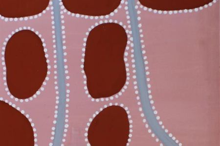 YN 5827 19 Boorrooloobarm 2019 natural pigment on canvas 45x45cm