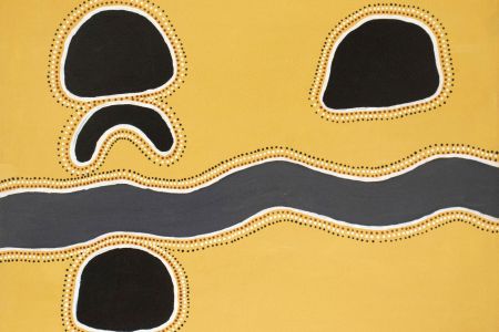 RB5706 21 Richard Bloomer Dingo Dreaming 2021 60x80cm natural pigment on canvas